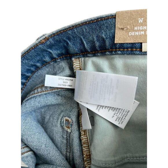 MADEWELL NWT High-Rise Mid-Length Denim Shorts size 23 - Picture 12 of 14
